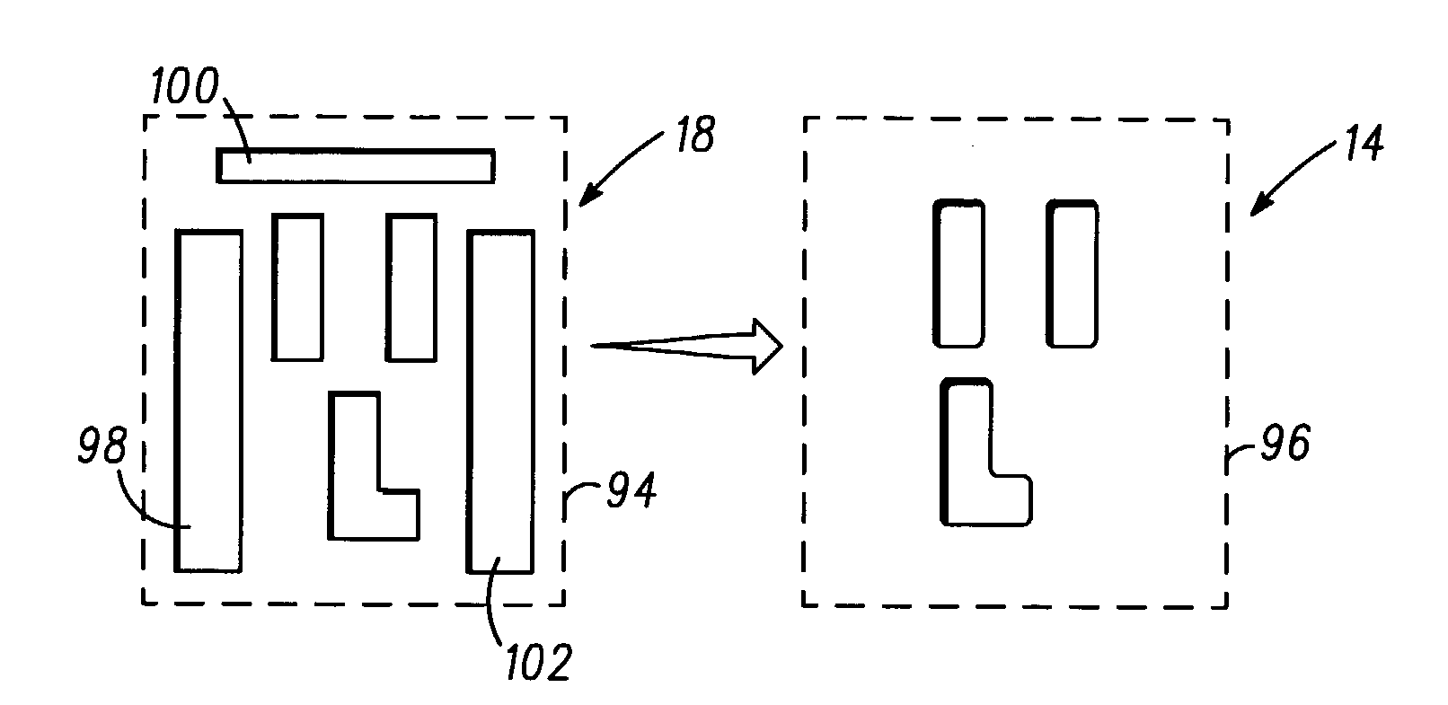 Non-resolving mask tiling method for flare reduction