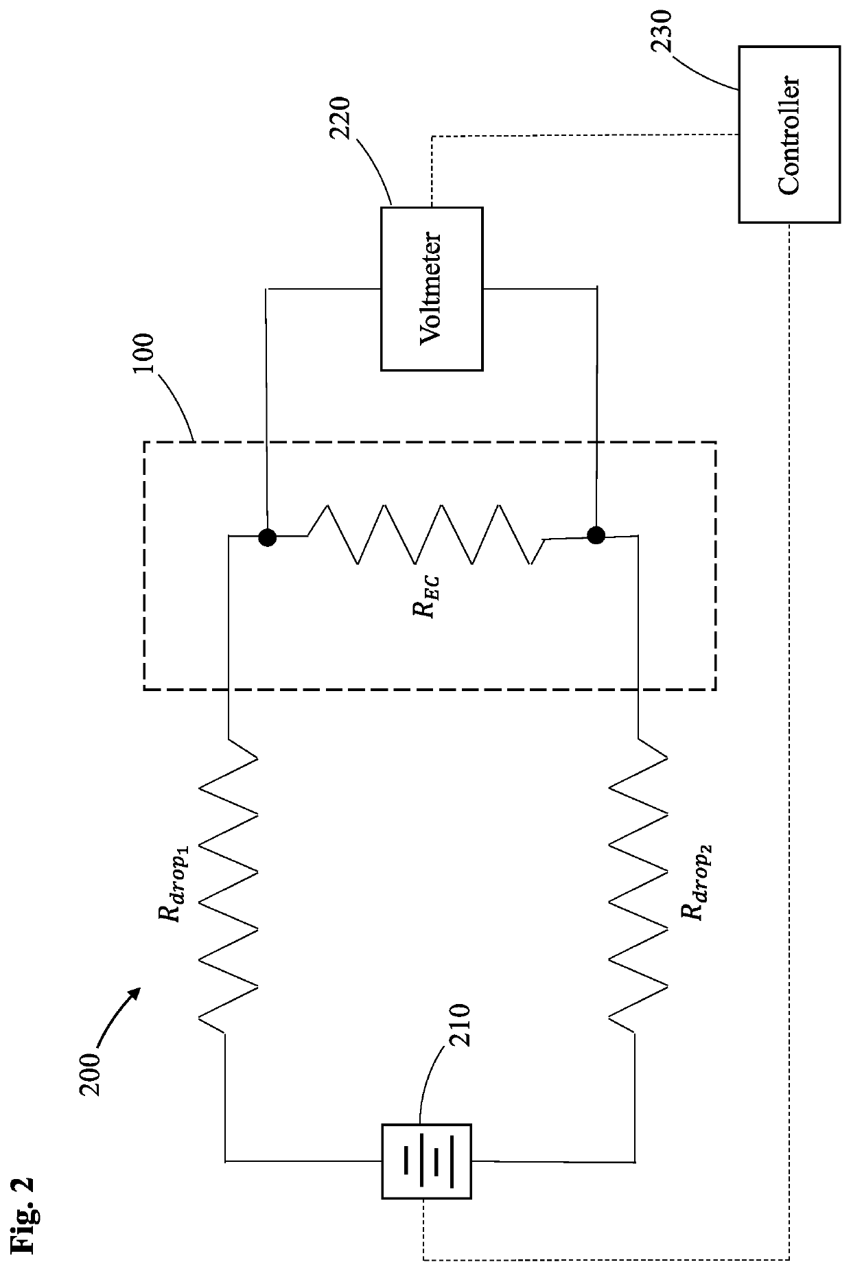 Potential drop compensated electro-optic device