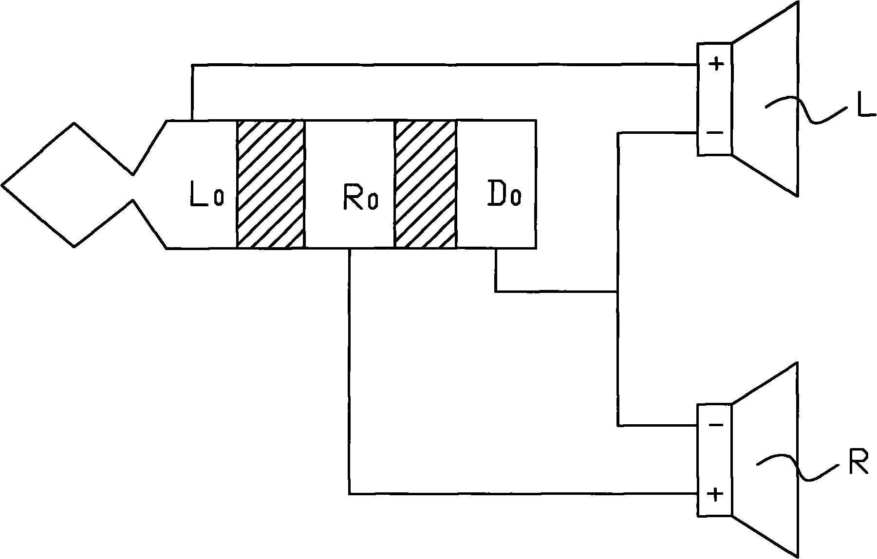 Polarity testing device of horns