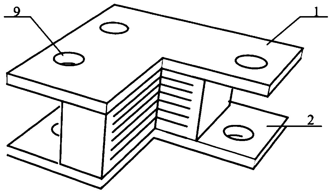 Rubber shock insulation system between steel structure module building columns