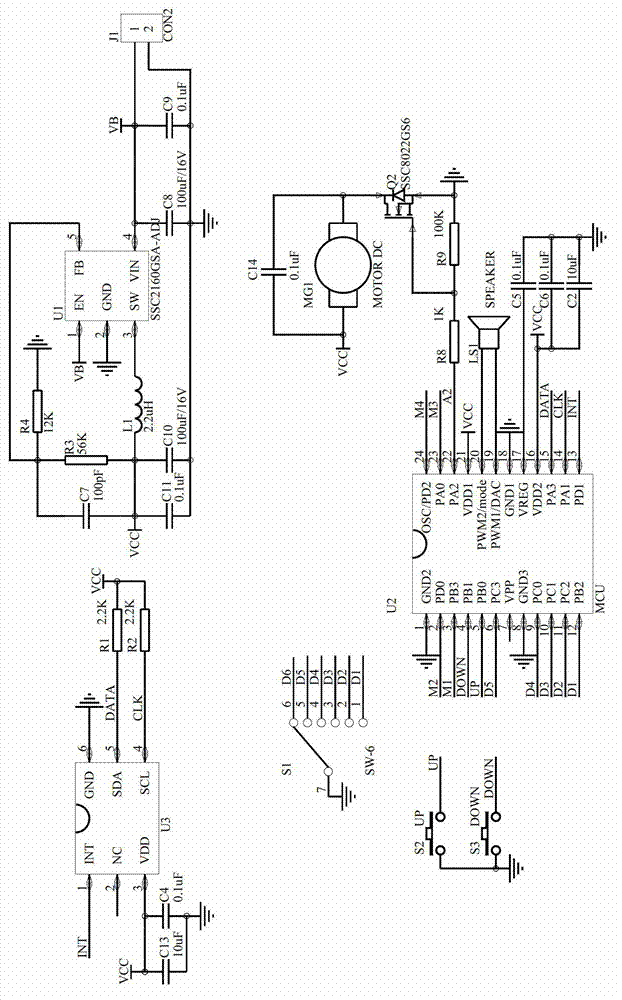 Swing angle controller of electric cradle