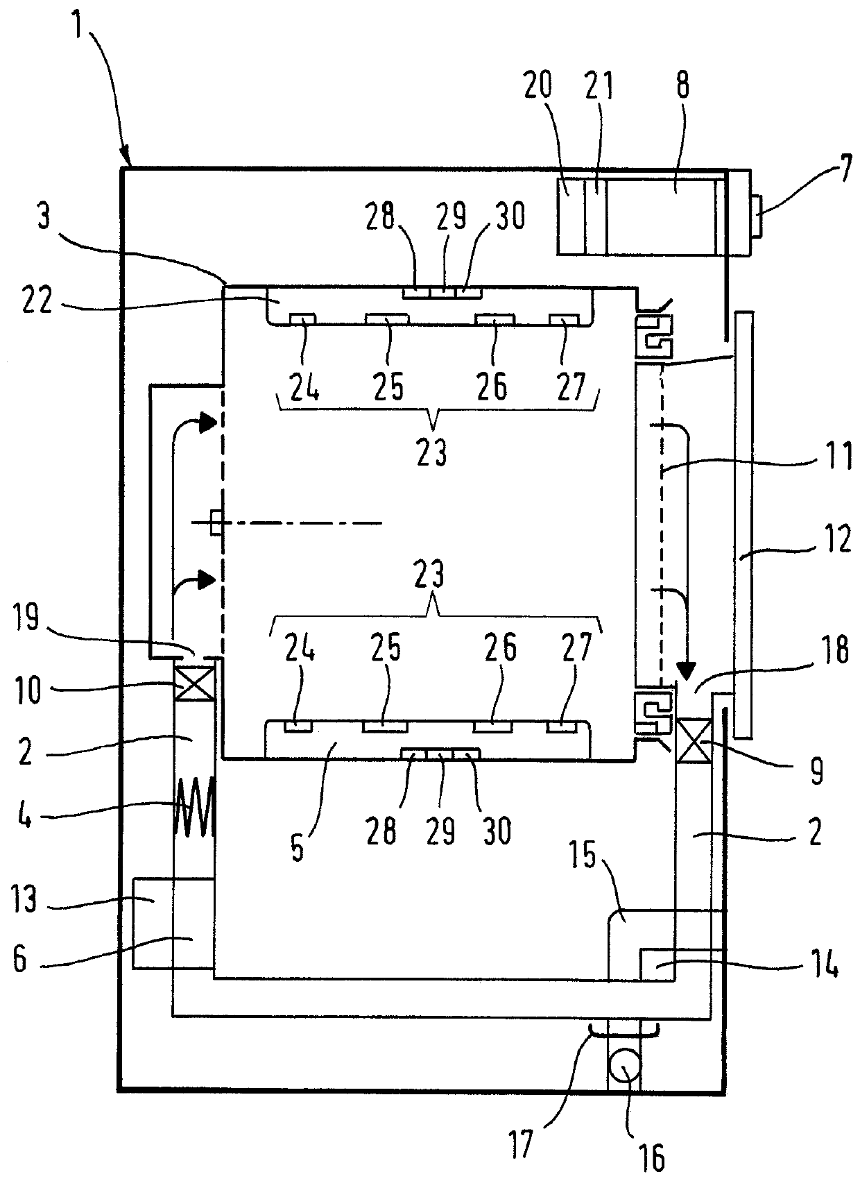 Clothes dryer with improved control device and method for operating the same