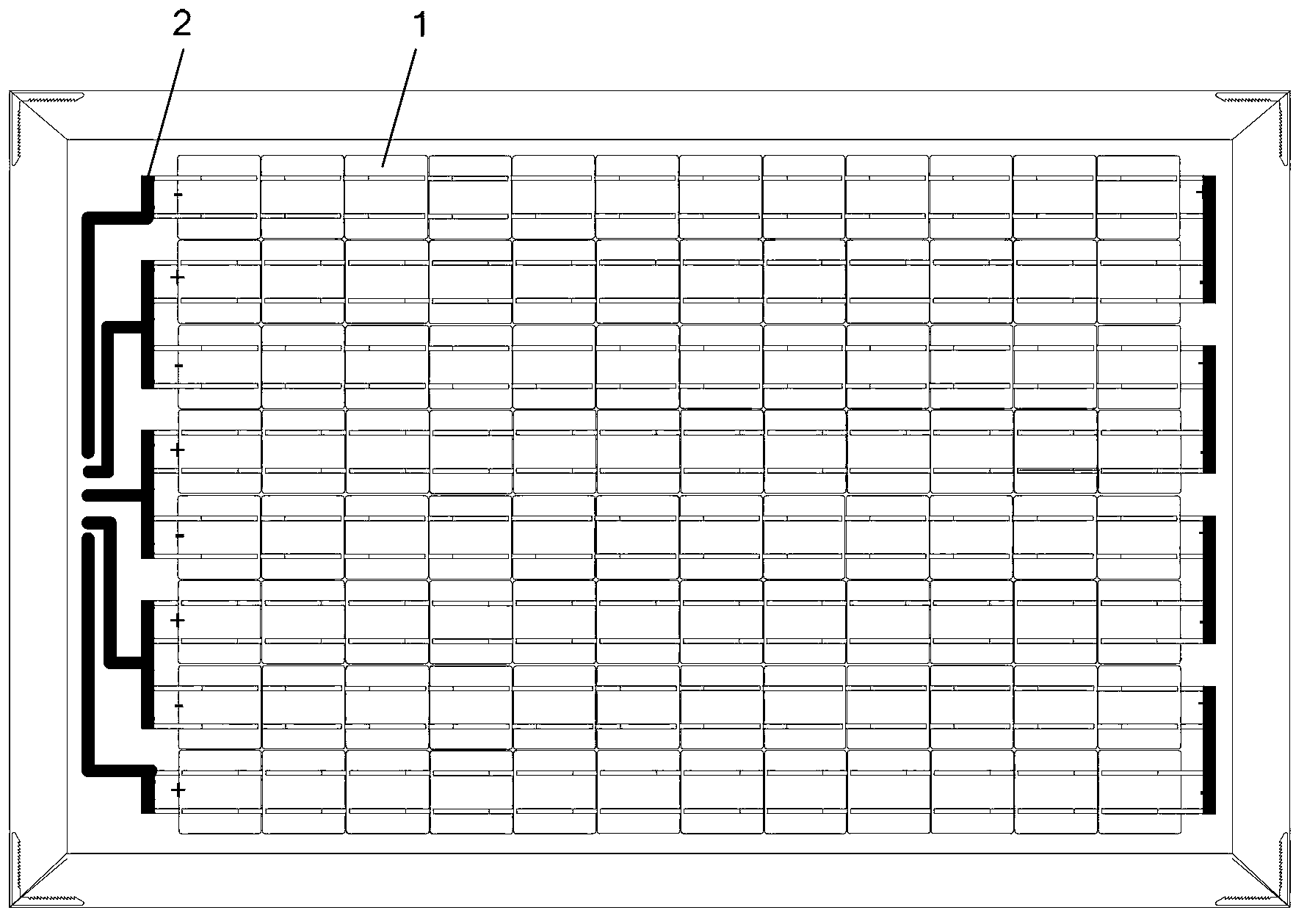 Production process for integrated solar cell with diodes and manufacturing method for photovoltaic assembly