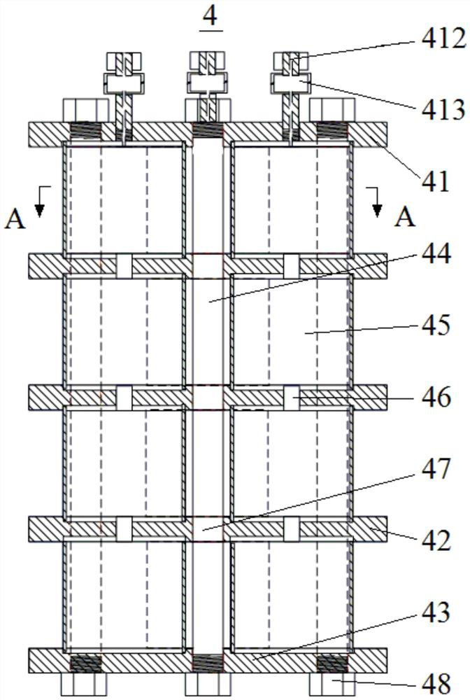 Set cement curing mold and dynamic gas corrosion experiment device