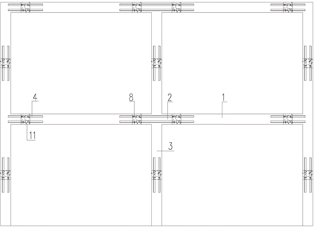 Short angle iron connection type reinforced concrete assembling integrated frame and construction method thereof