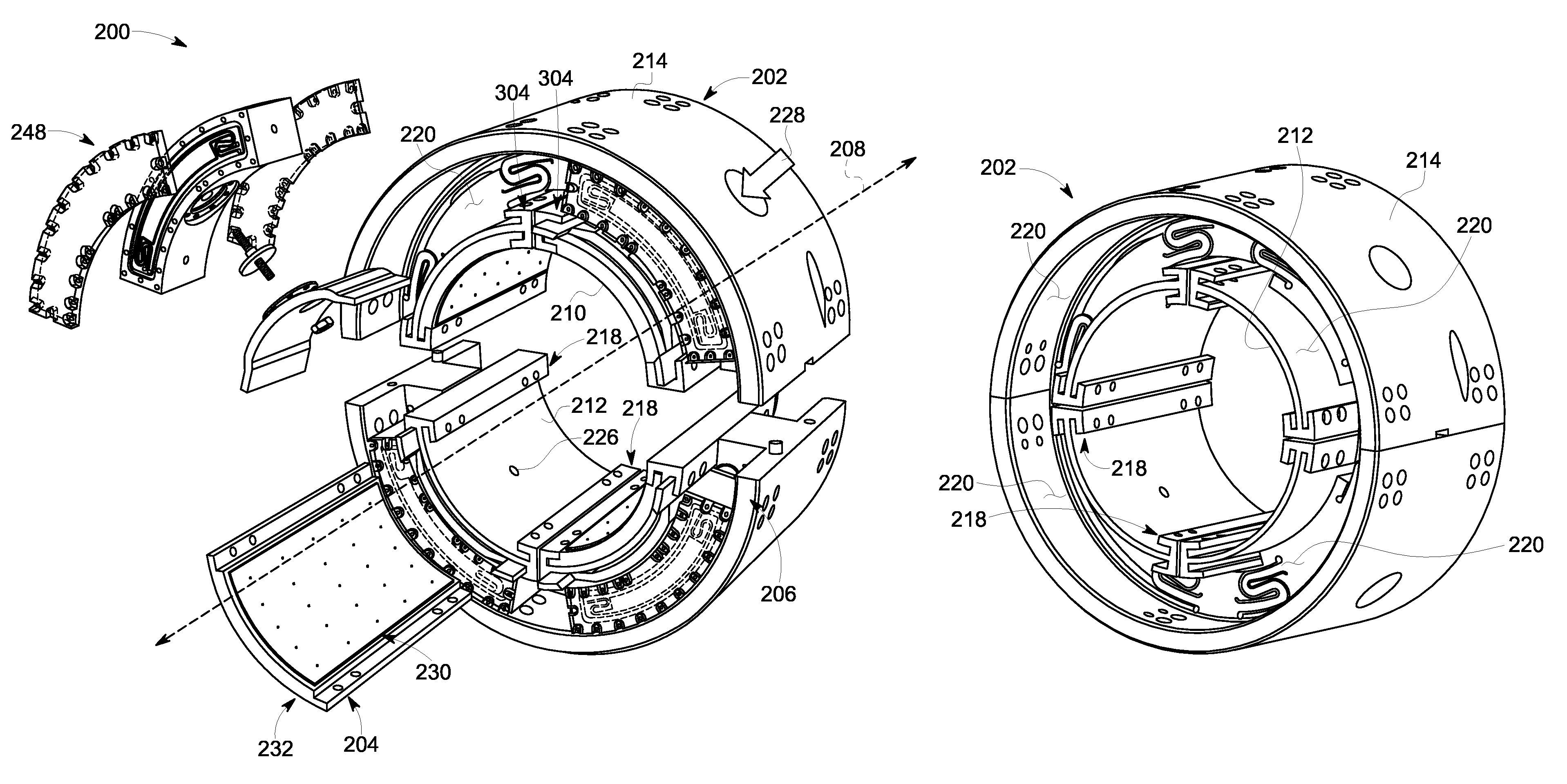 Journal bearing assemblies and methods of assembling same