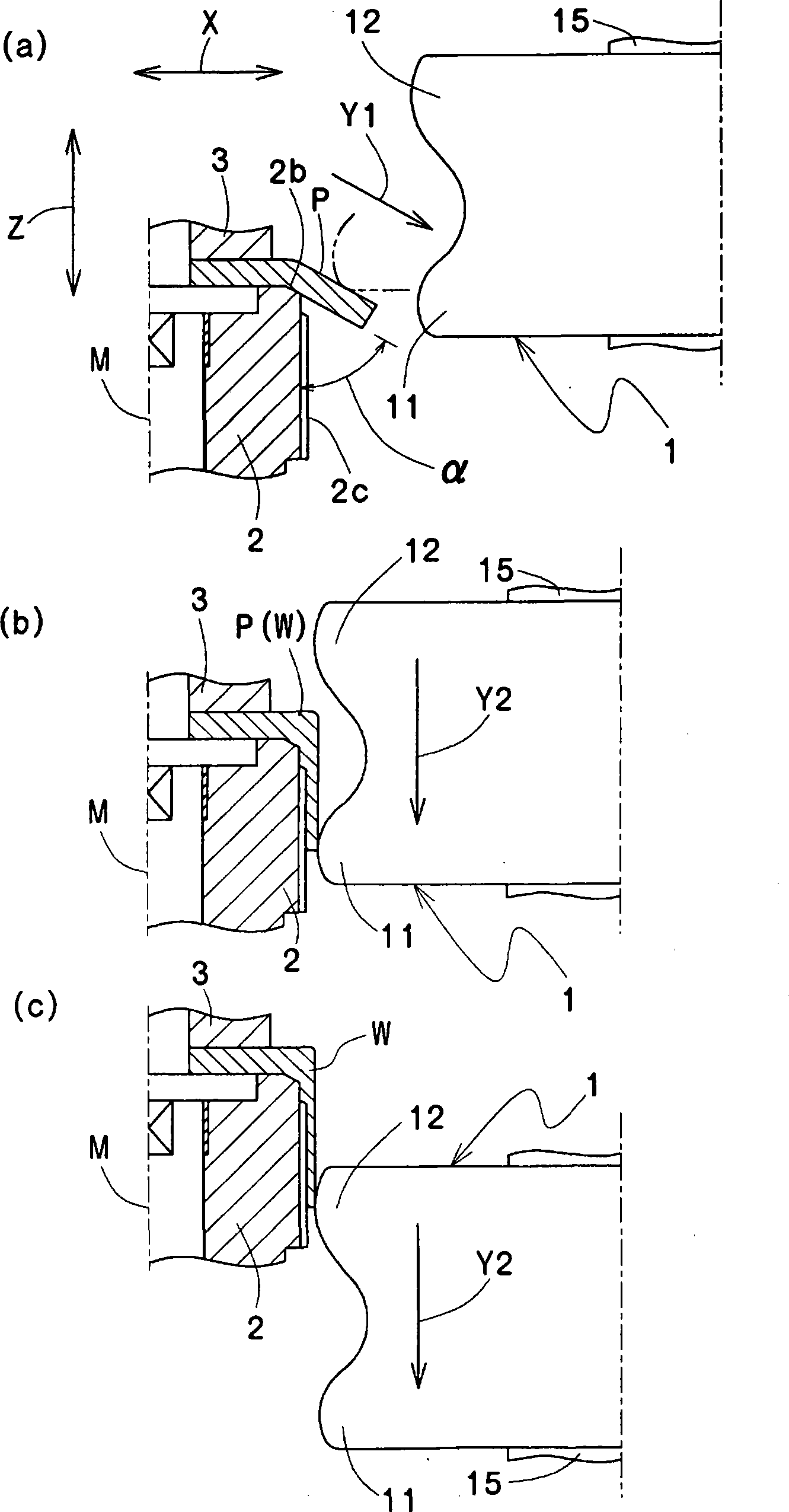 Method and device for forming internal gear