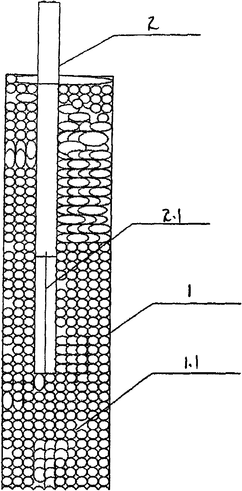 Sand bag well point composite light well point deep rapid-draining dynamic consolidation method