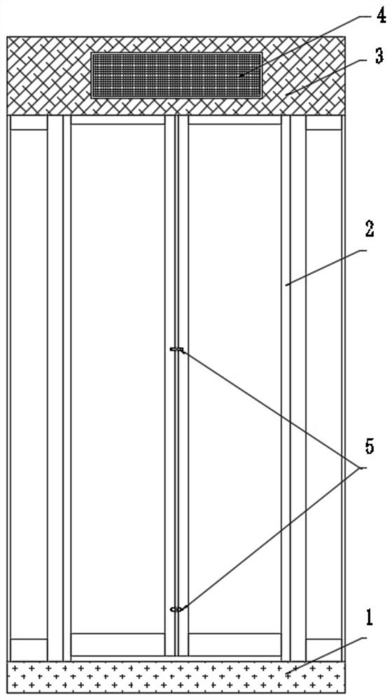 Anti-trailing AB interlocking opposite-opening automatic arc-shaped door