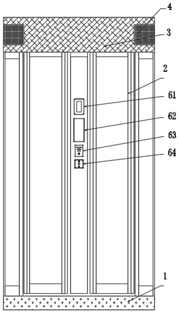 Anti-trailing AB interlocking opposite-opening automatic arc-shaped door