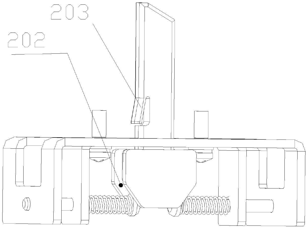 A self-locking device for safe insertion and extraction of plug-in circuit breakers