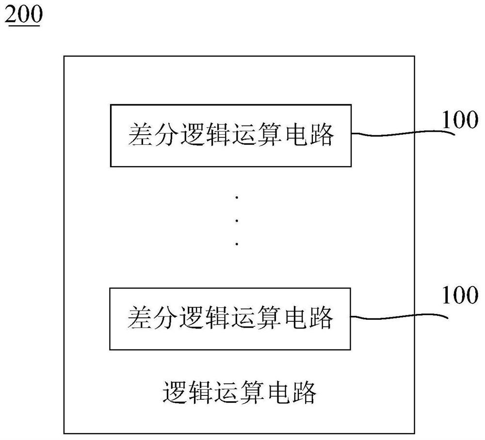 Logic operation circuit, differential amplification circuit, and electronic equipment