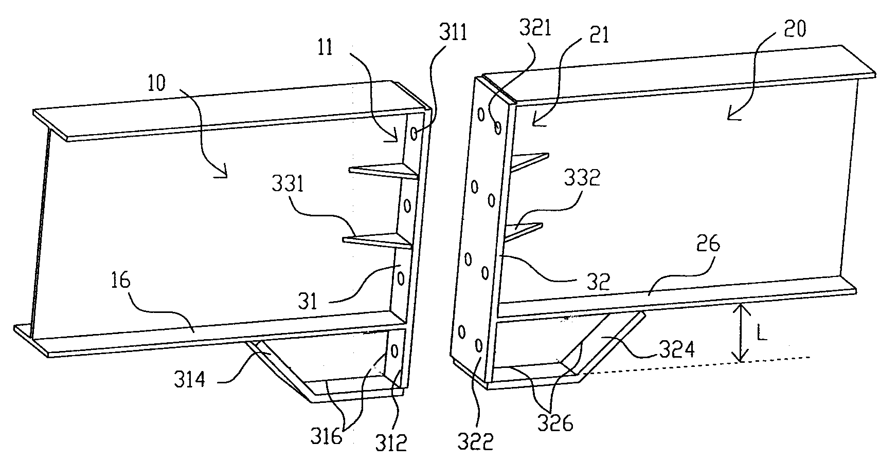 Joint and main beam of container semi-trailer provided with the joint