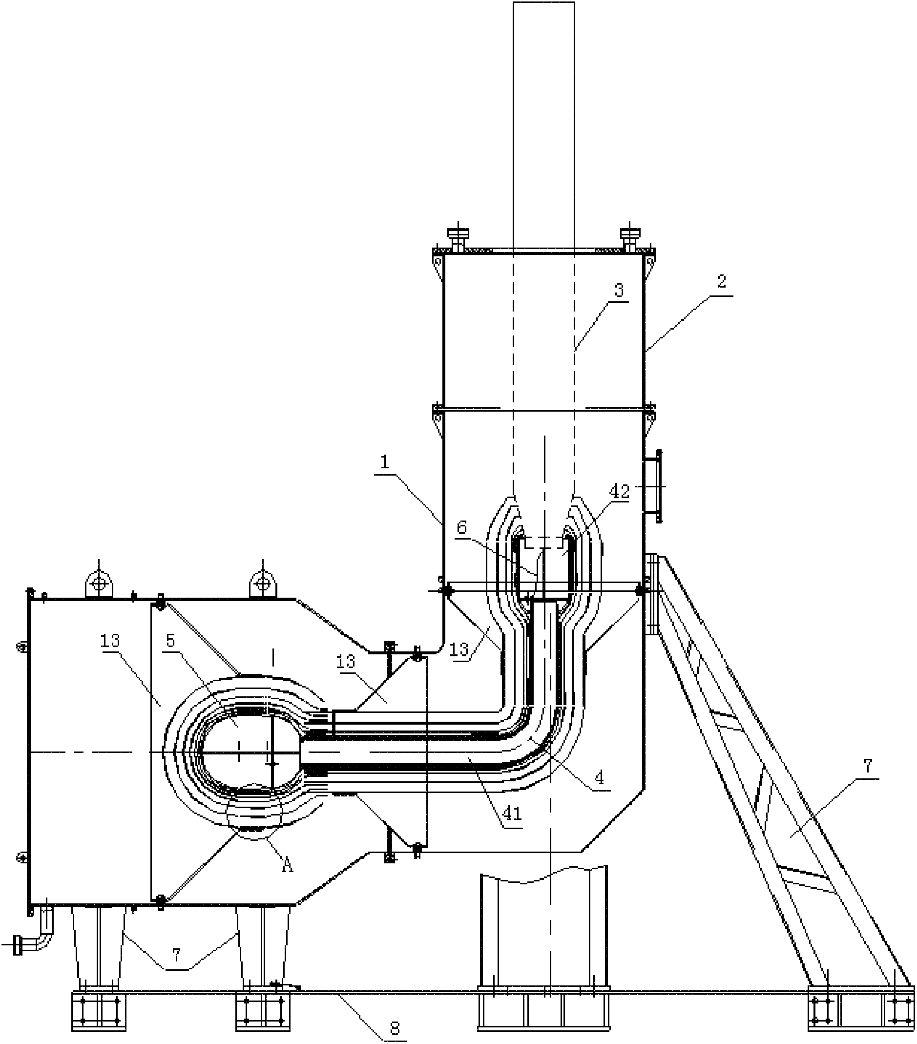 System for testing insulation reliability of ultra-high-voltage line-outgoing device