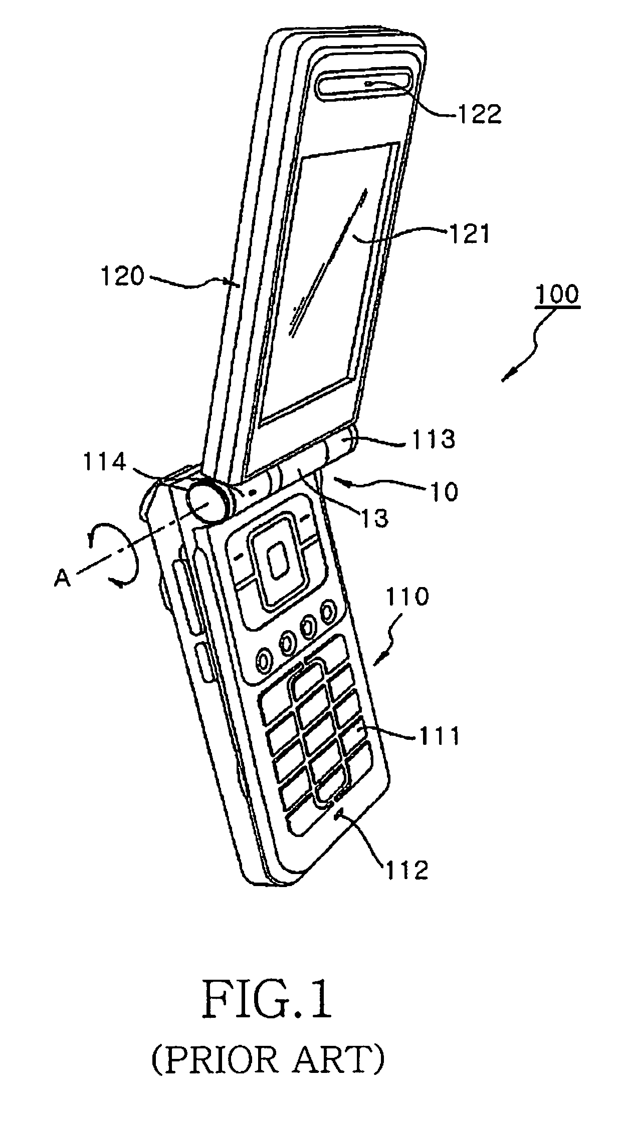 Swivel portable terminal