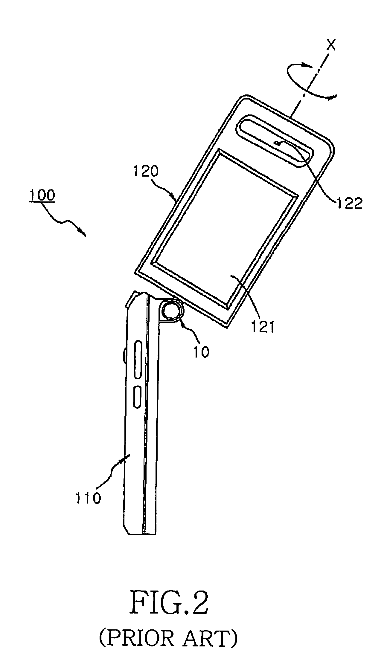 Swivel portable terminal