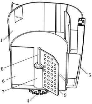 Dust collection bucket with novel power transmission structure