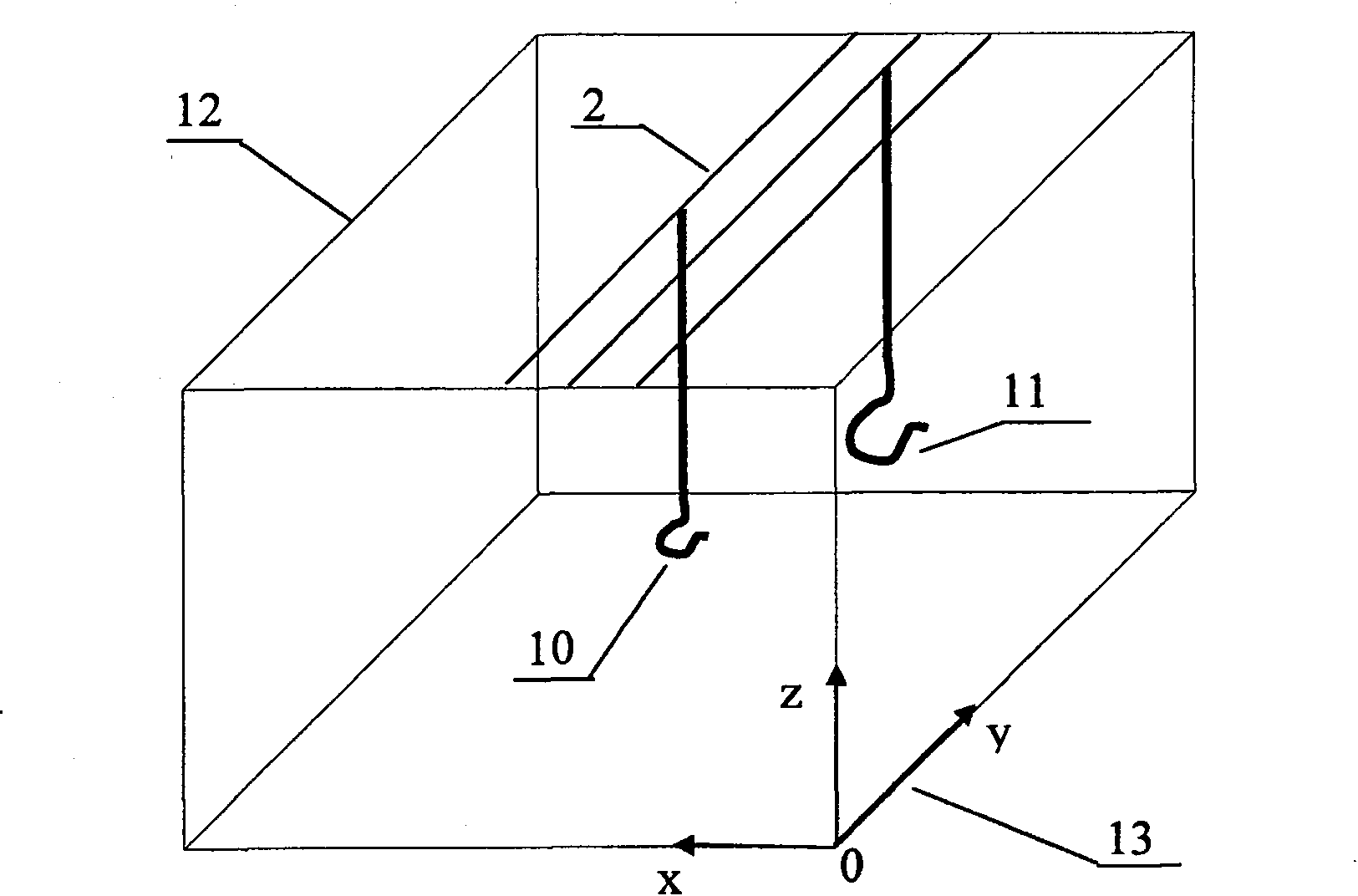 Traveling crane positioning system and positioning method