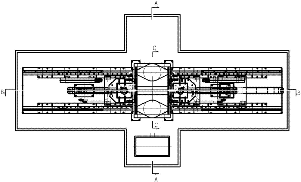 High-precision steel rail universal mill roll disassembly and assembly device