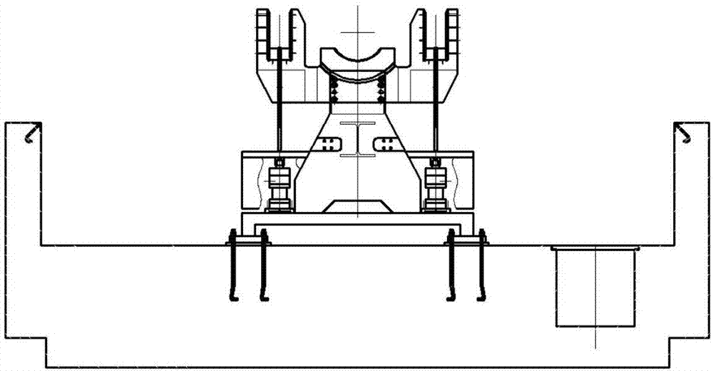 High-precision steel rail universal mill roll disassembly and assembly device