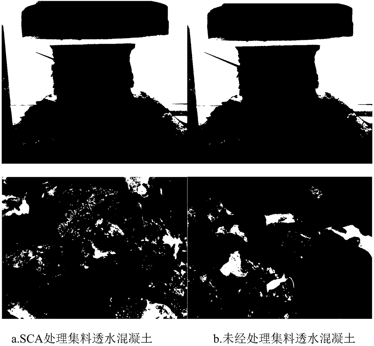 Silane coupling agent modified diabase permeable concrete