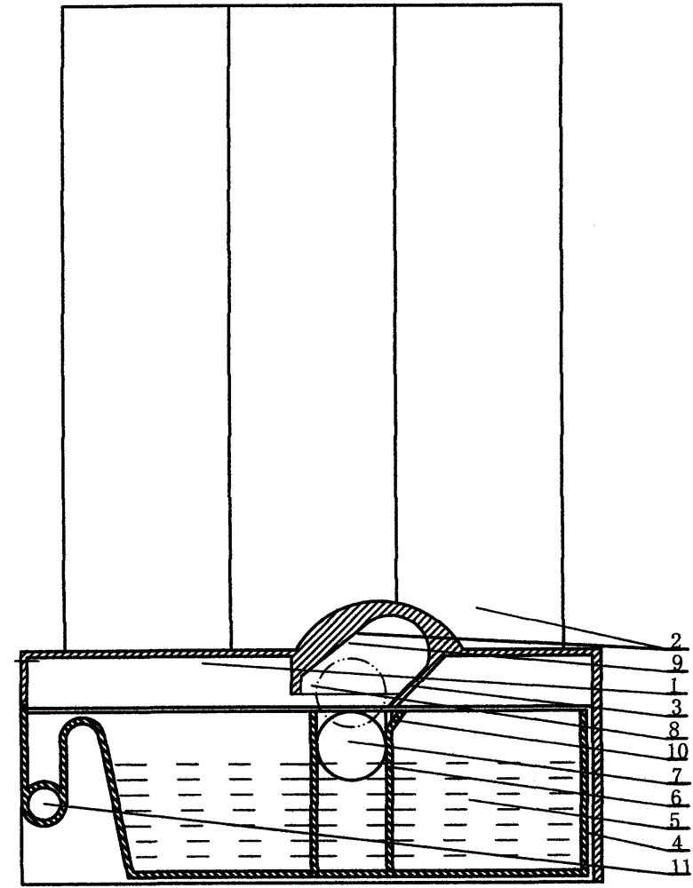 Floating ball separation method for water collecting device of water purifier