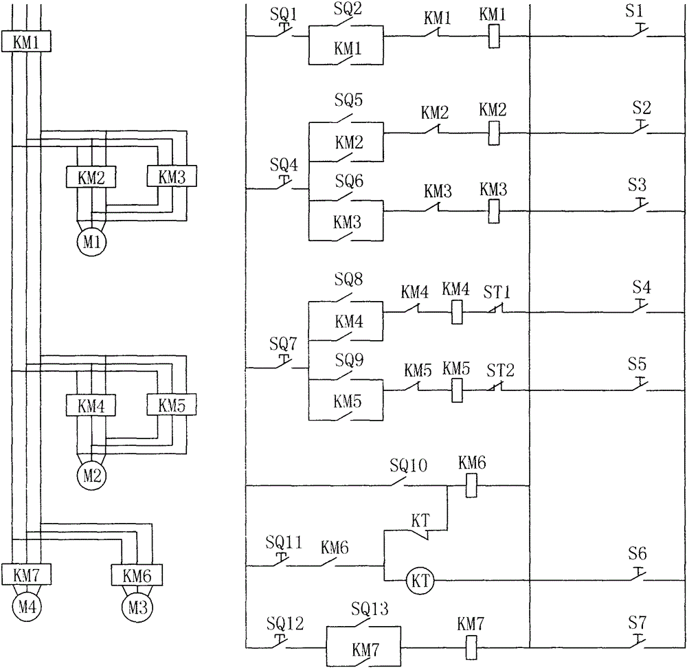 A control device for a concrete pump truck