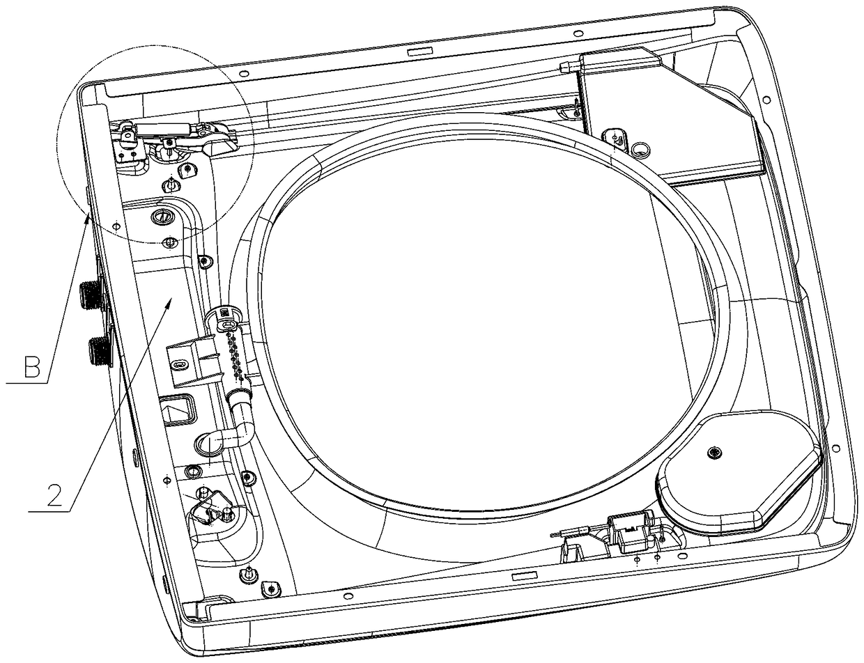 A washing machine equipped with an upper cover closing buffer device