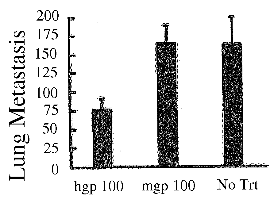 Method and Compositions for Stimulation of an Immune Response to gp100 using a Xenogeneic gp100 Antigen