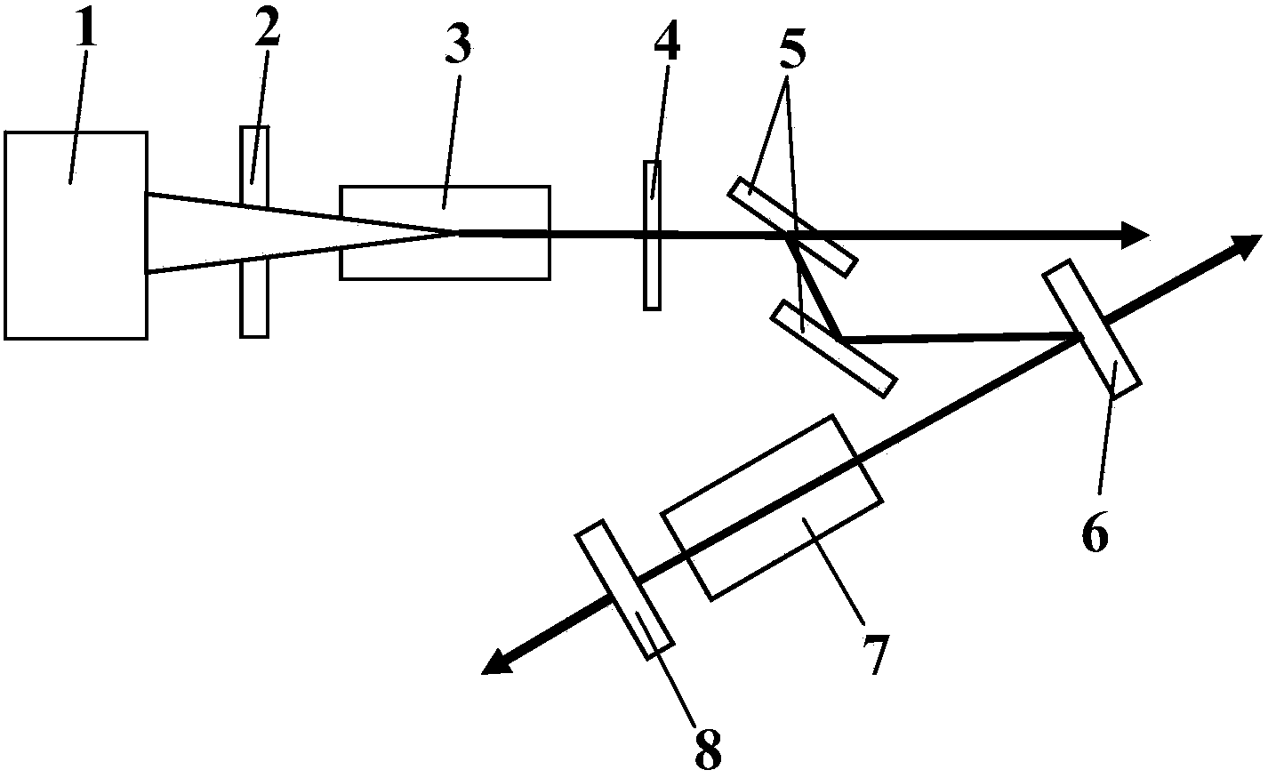 Three-terminal output dual-wavelength laser