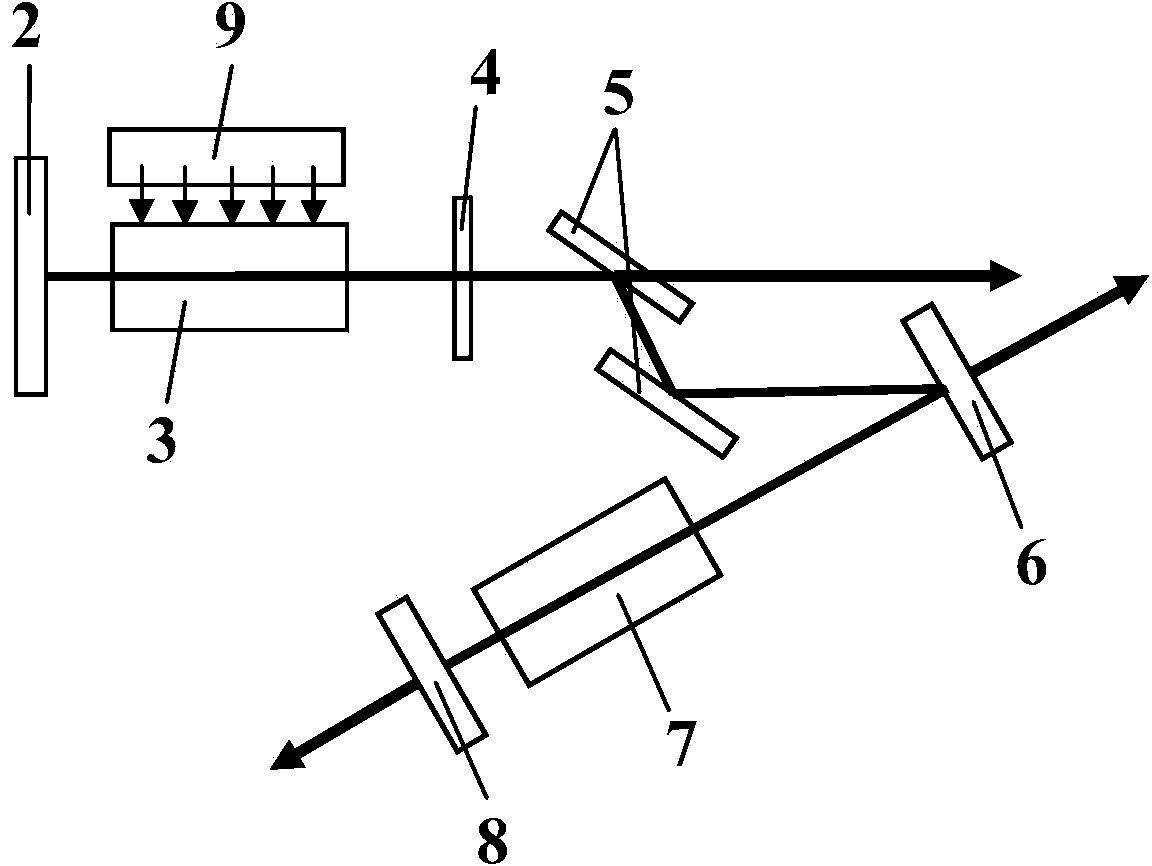 Three-terminal output dual-wavelength laser