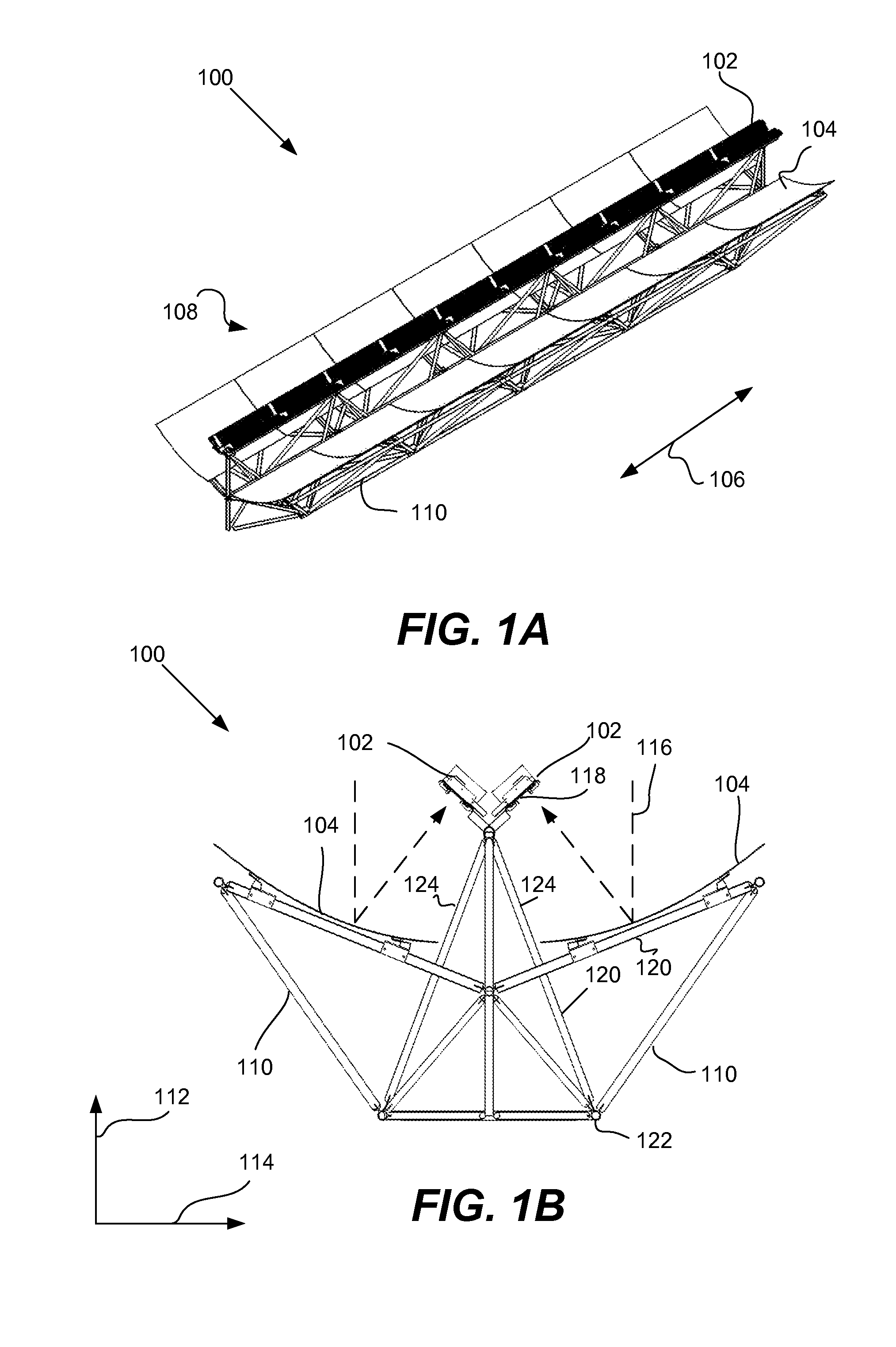 Solar collector with reflector having compound curvature