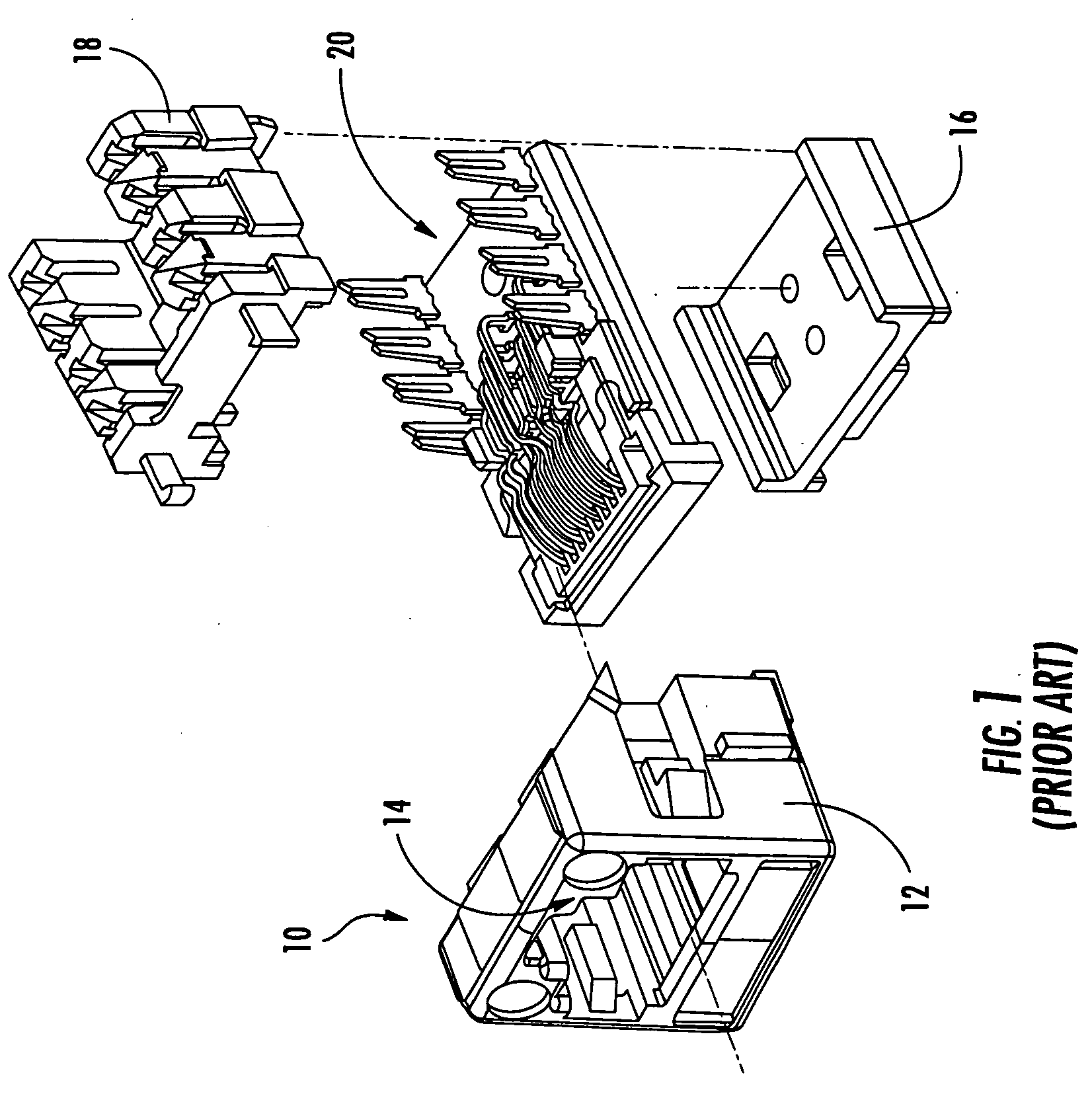 Communications jack with printed wiring board having self-coupling conductors