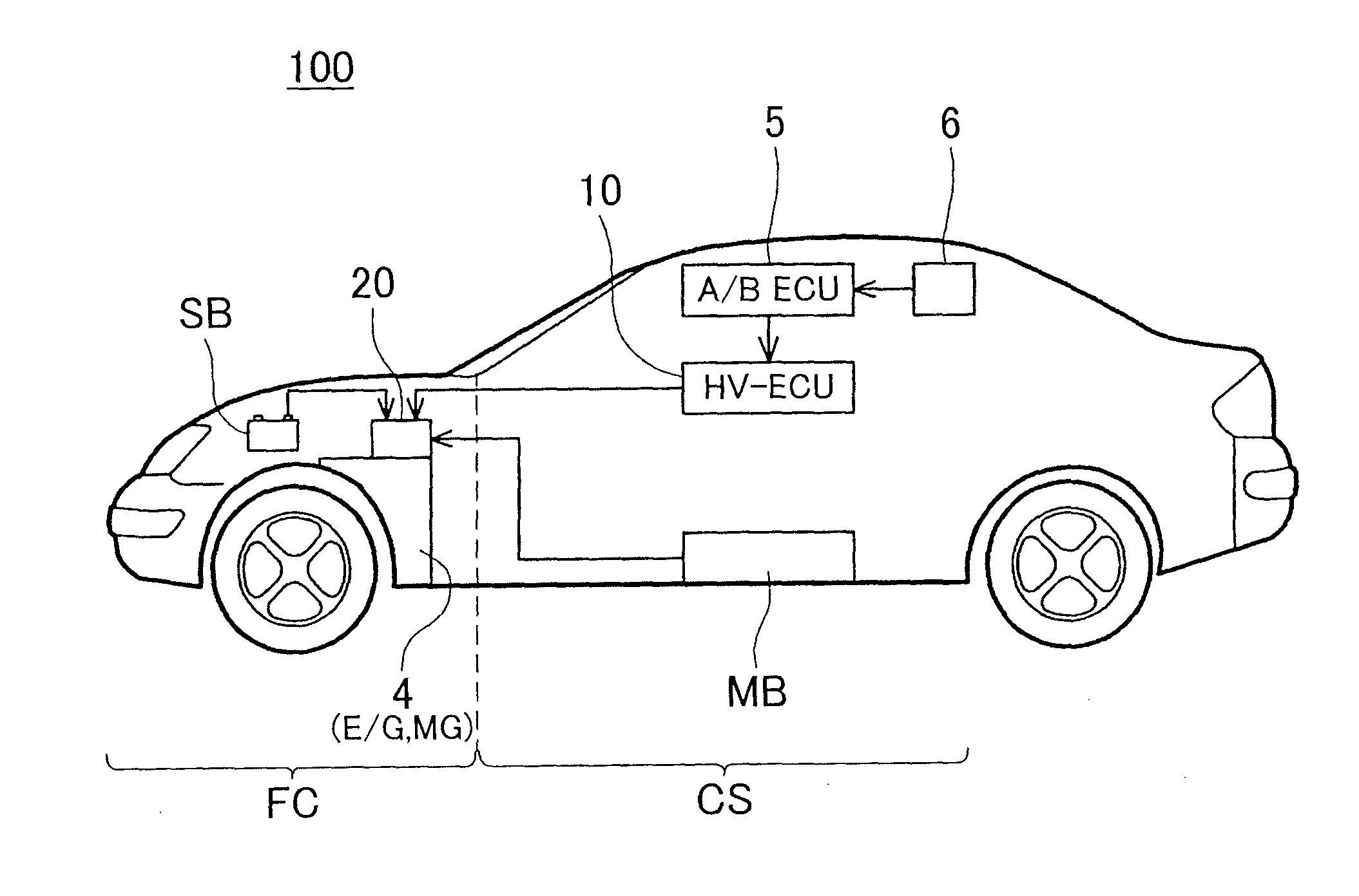 Motor vehicle having traction motor