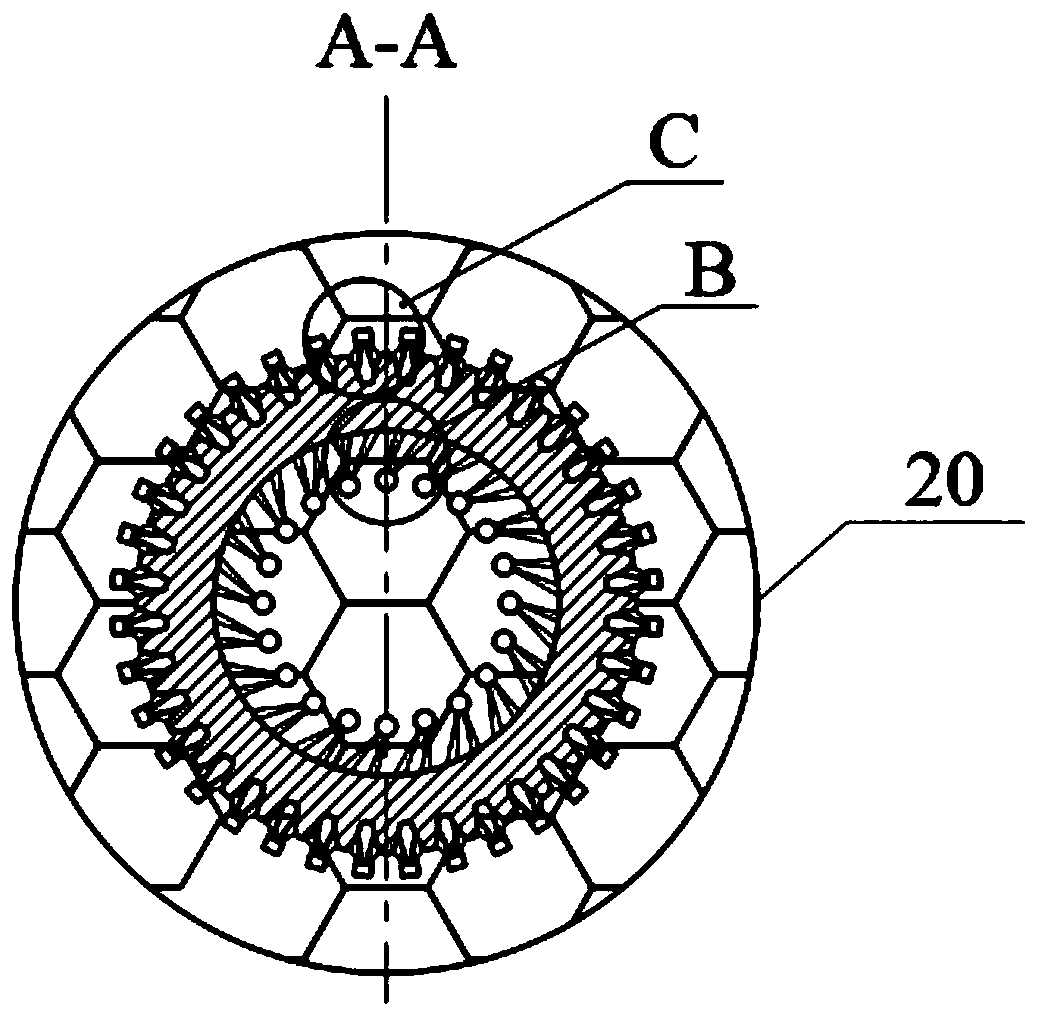 Buried liquid quenching and spraying device