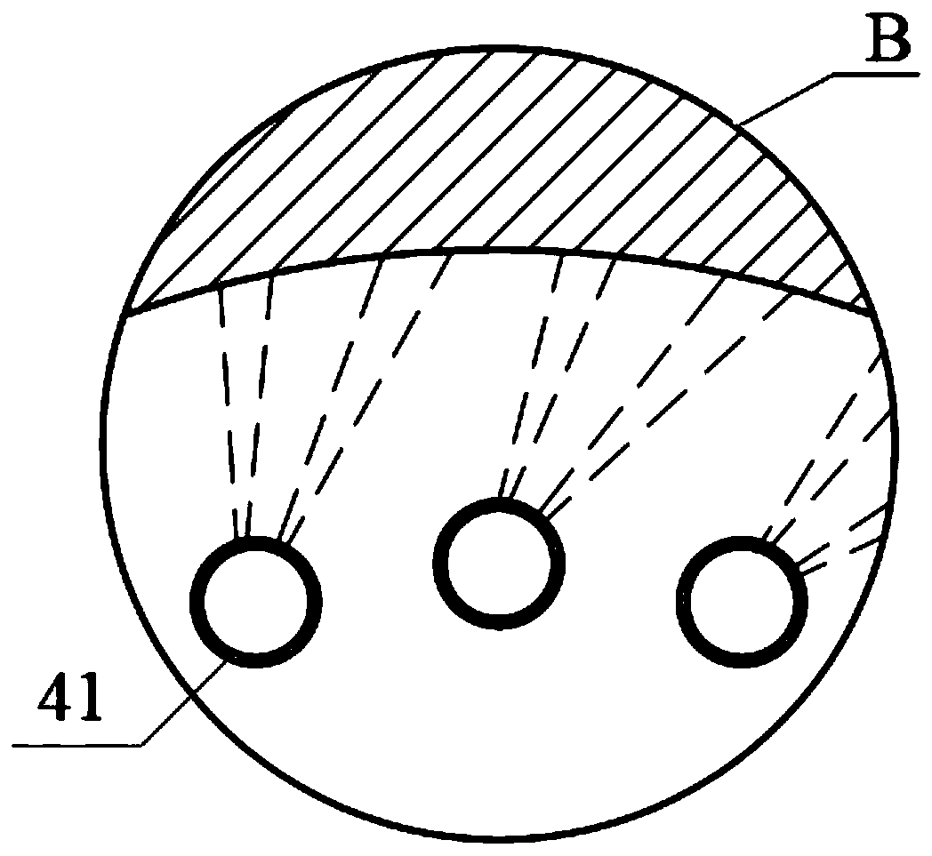 Buried liquid quenching and spraying device