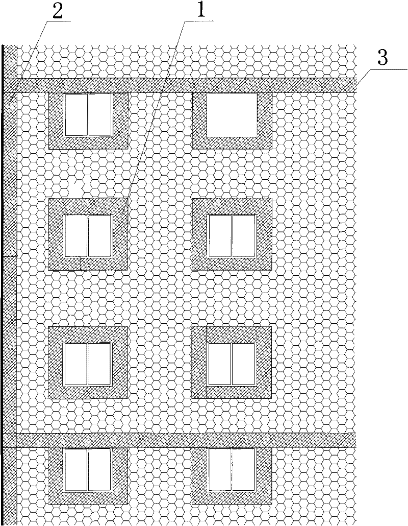 Fireproofing structure of polyphenyl plate outer-wall outer heat-insulating building system and construction method thereof