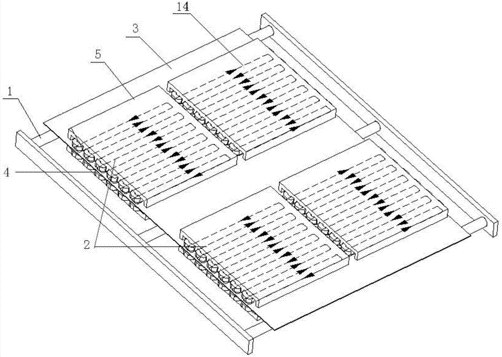 A strip continuous casting and rolling induction heating device