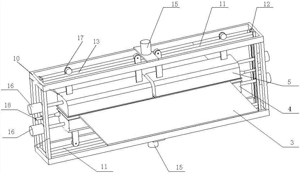 A strip continuous casting and rolling induction heating device