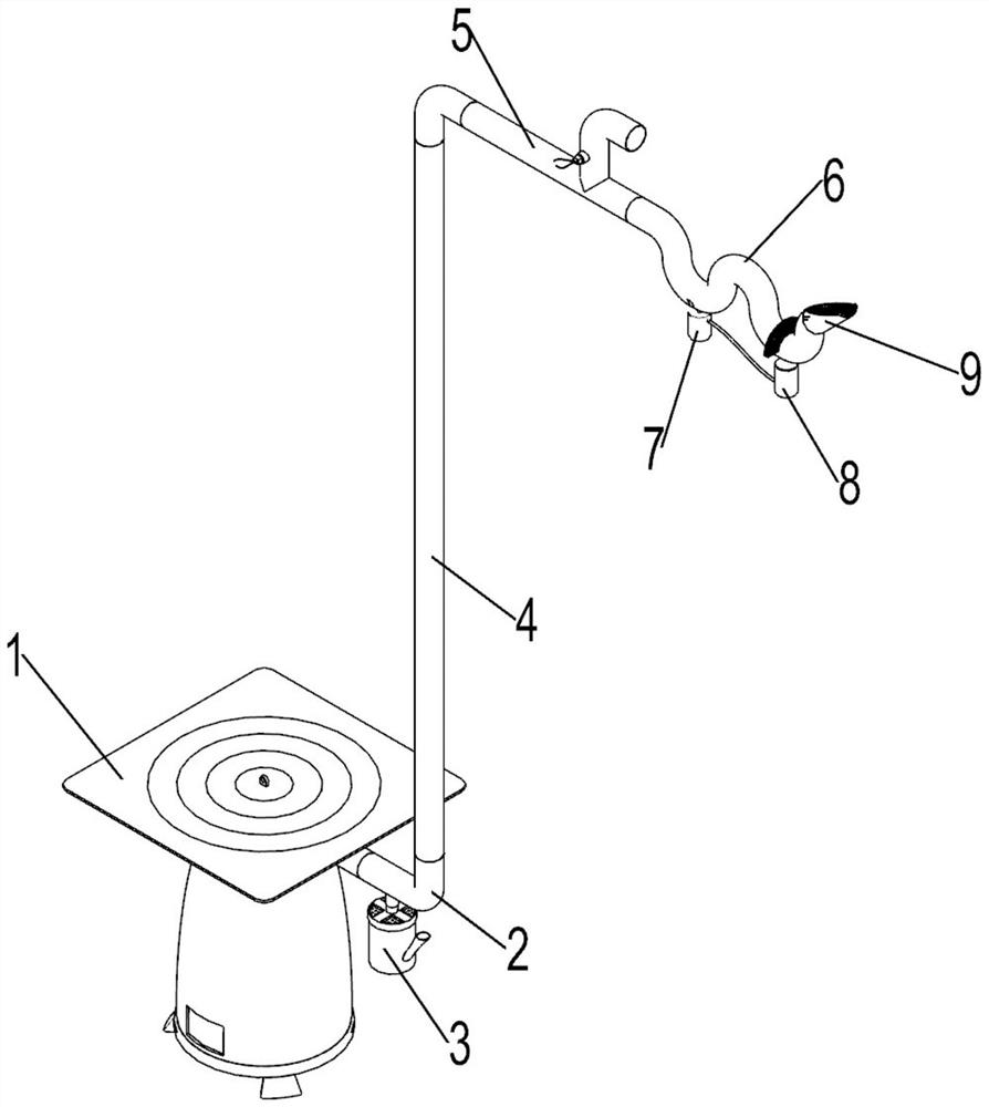 Waste gas treatment device for coal-fired heating furnace