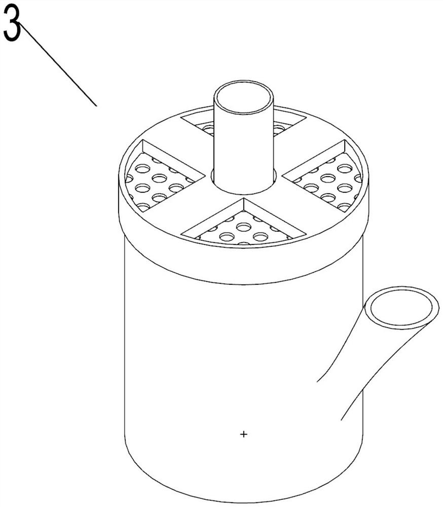 Waste gas treatment device for coal-fired heating furnace