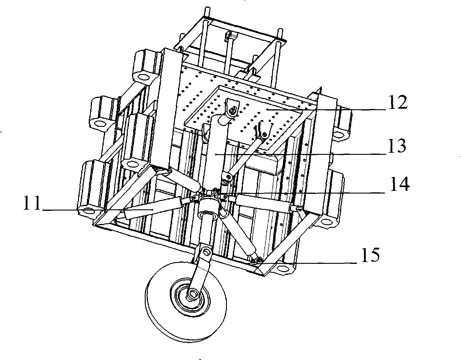 Inverted cup-type drop test bed cradle