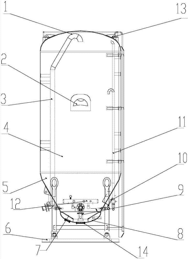 Novel vertical ash storing tank and using method thereof