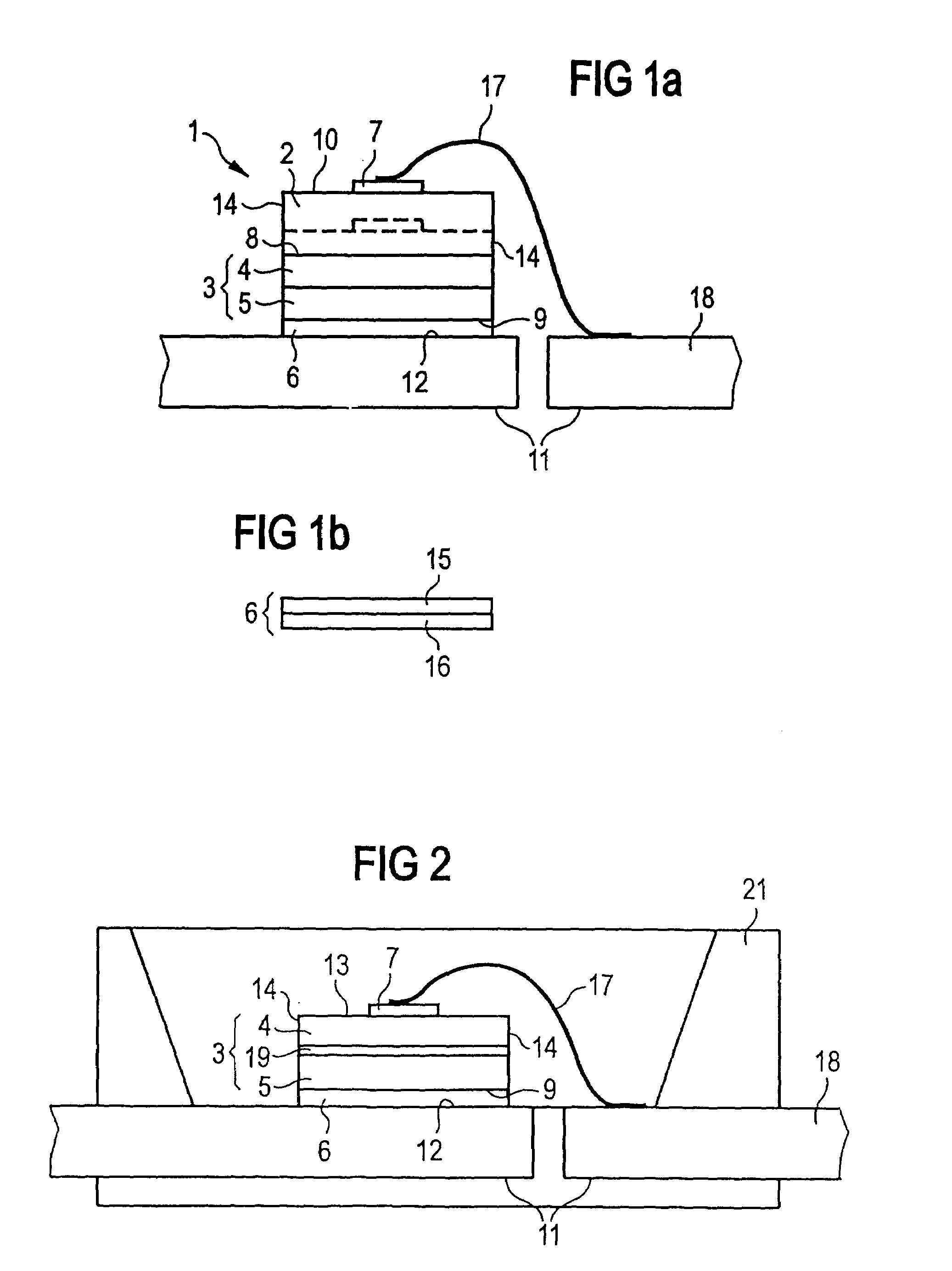 Light emitting-diode chip and a method for producing same