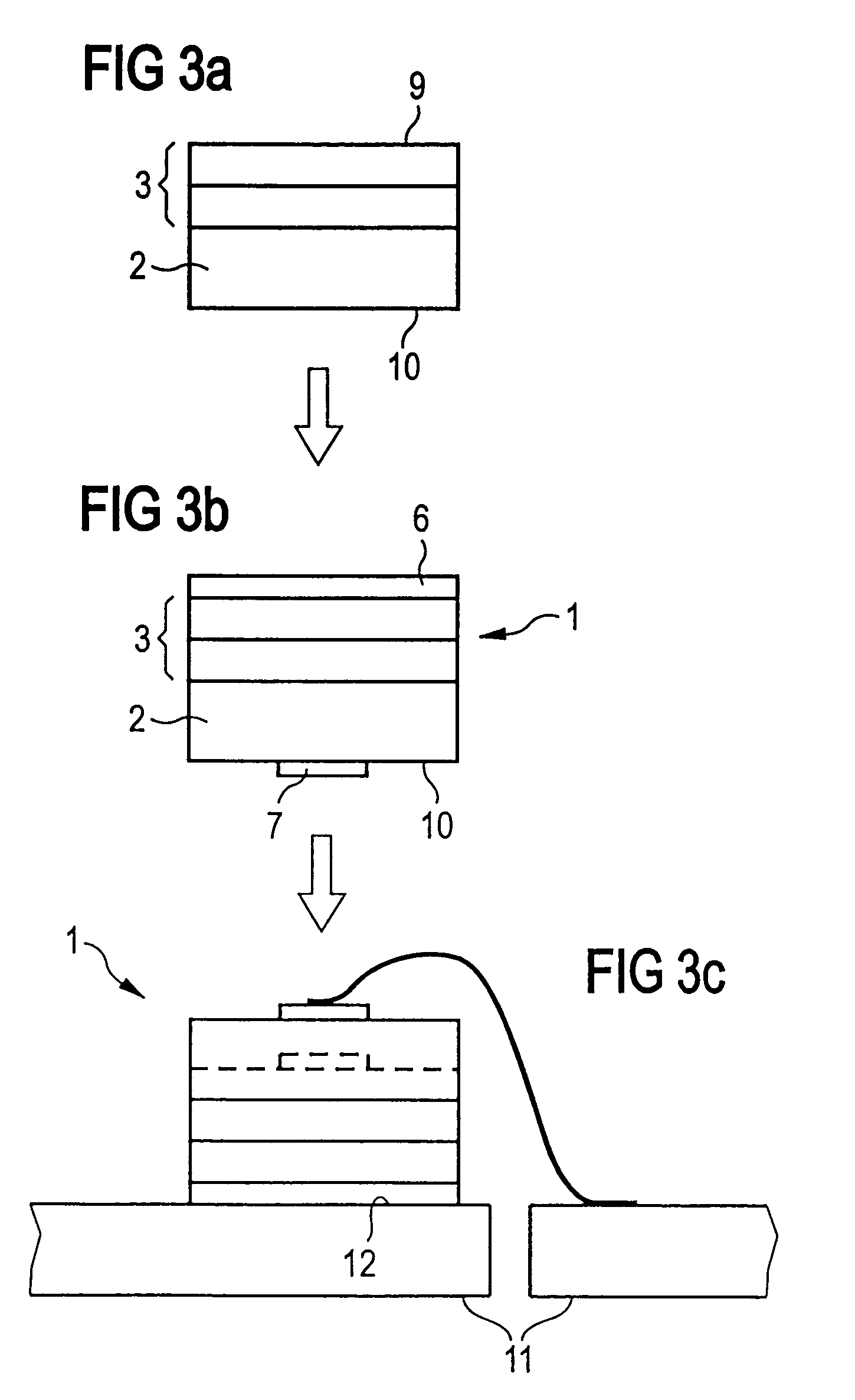 Light emitting-diode chip and a method for producing same