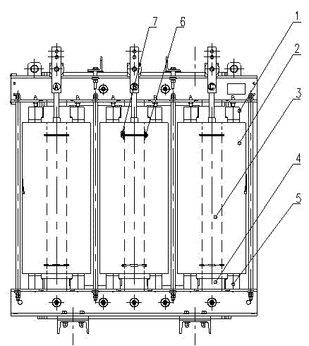 Low-noise dry-type iron core reactor assembling process