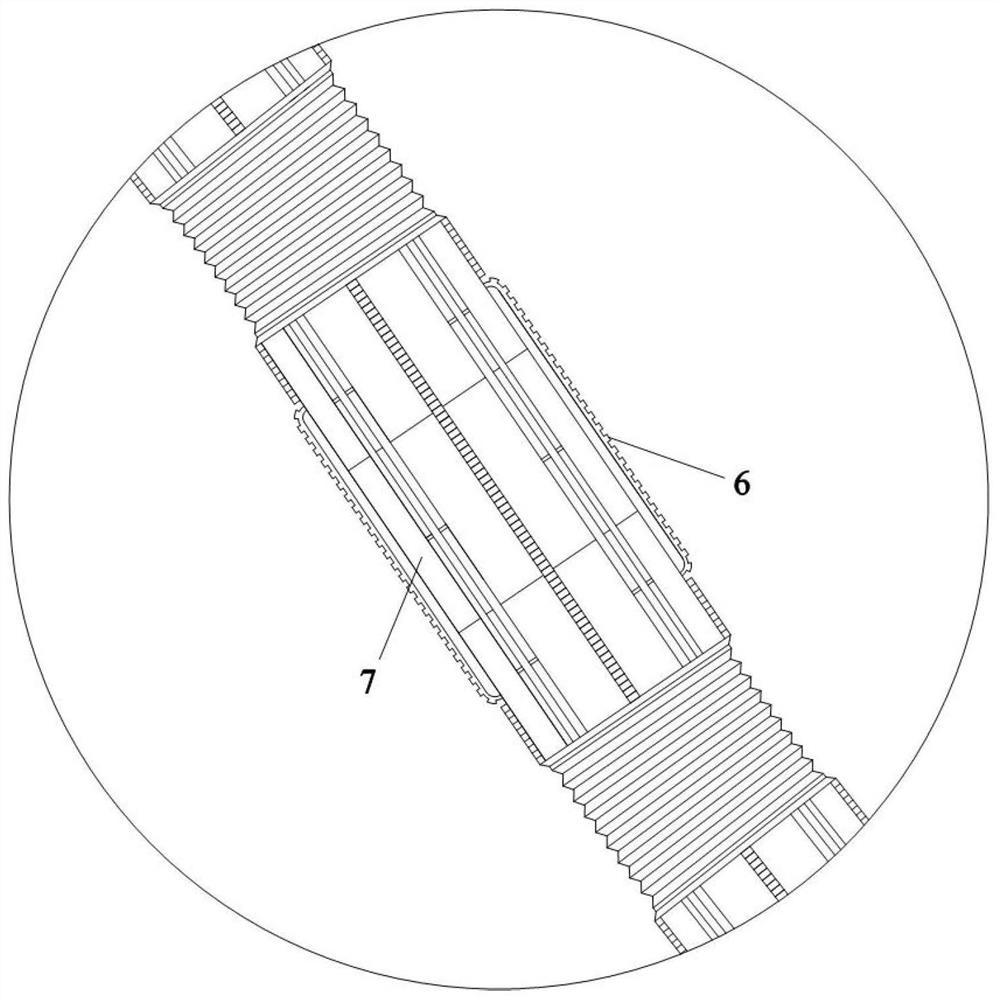 Detection device and method for filling uncontacted headspace area based on snakelike robot