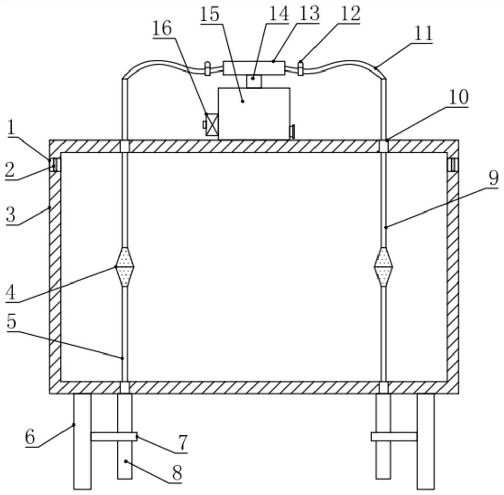 A device for collecting pests outside the warehouse