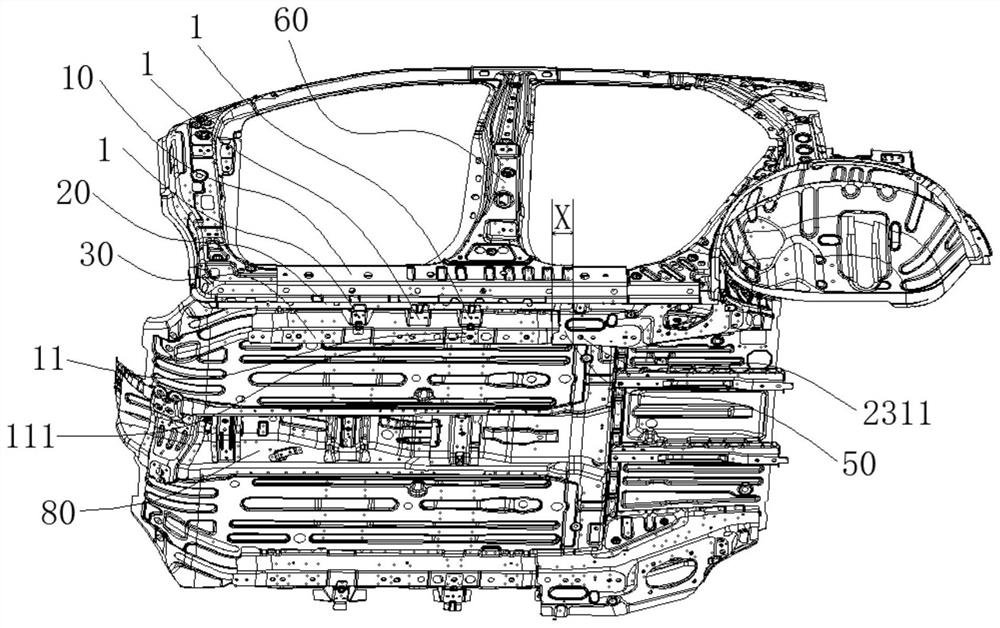 Automobile side collision doorsill reinforcing structure