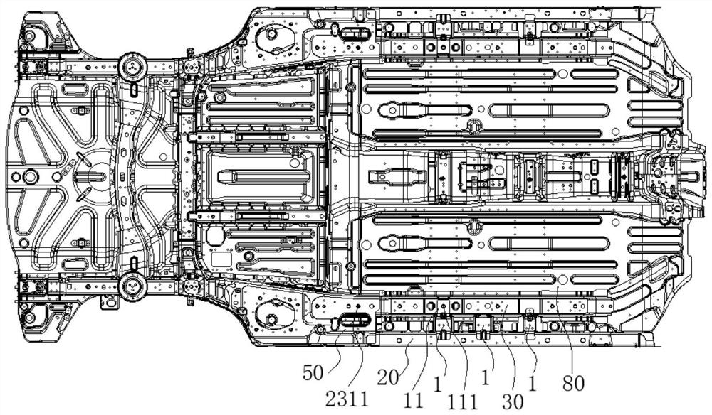 Automobile side collision doorsill reinforcing structure